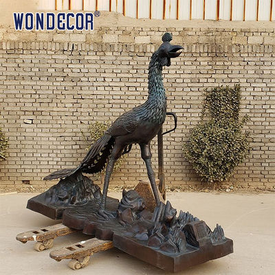 Mythical Fire Bird Statue Bronze Phoenix Sculpture