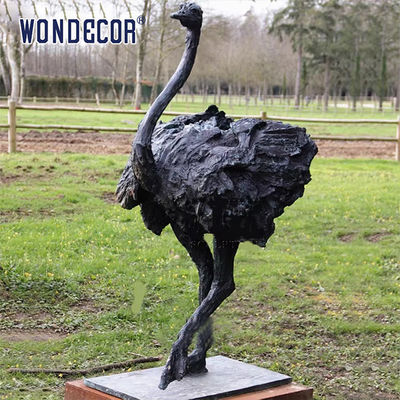 Park Decor Outdoor Animal Statue Bronze Metal Ostrich Sculpture