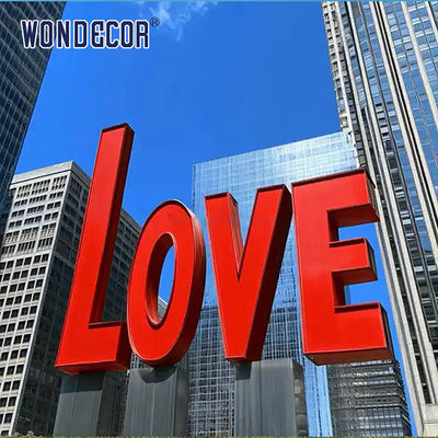 Customized park metal art word LOVE letter stainless steel sculpture