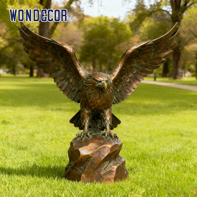 Outdoor Large Art-style Bronze Eagle Spreading Wings Sculpture
