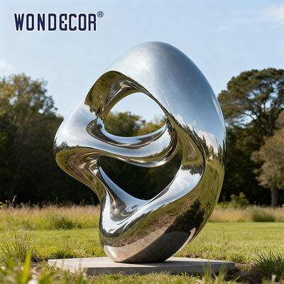 Outdoor Park Large-Scale Abstract Metal Art "Resonating Vortex" Stainless Steel Sculpture