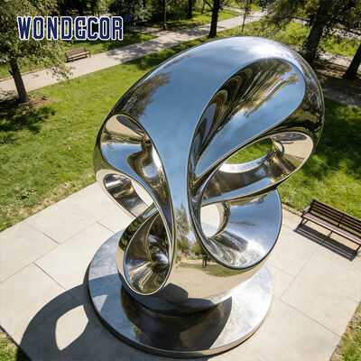 Large-scale Metal Art Abstract Geometric Stainless Steel Sculpture for Outdoor Parks