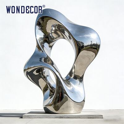 Outdoor Large-scale Floor-standing Metal Art Modern Geometric Stainless Steel Sculpture