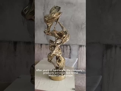 Gran arte abstracto al aire libre de la plaza de metal el lago Taihu rocosa escultura de acero inoxidable